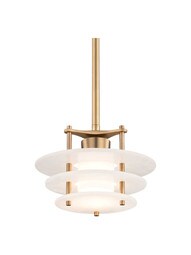 Gatsby Led 11 3/4-Inch Pendant in Aged Brass.